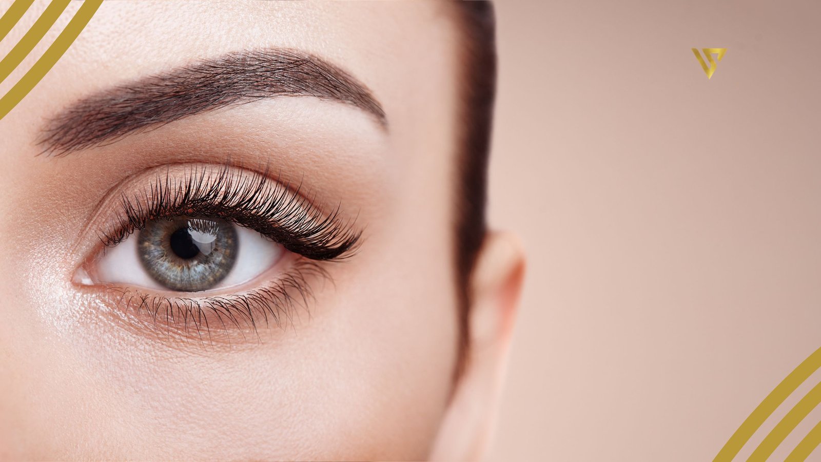 Woman's eye with eyelash extensions  beauty spa by val. 