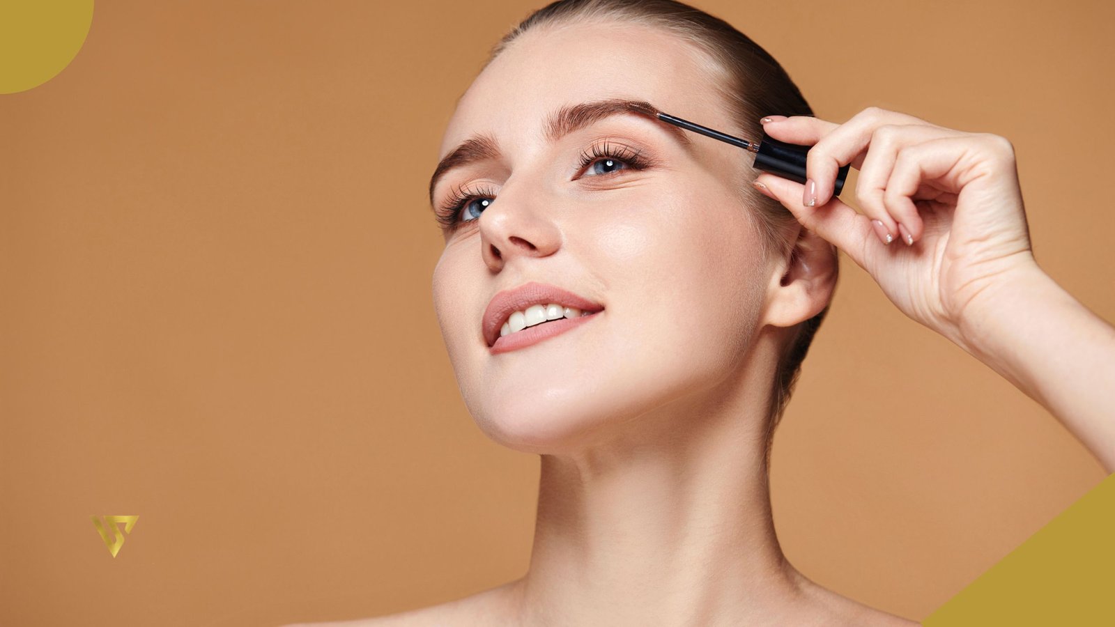 Smiling woman looking slightly upward, left hand holding an eyebrow brush resting on her left eyebrow Safety, Longevity, and Aftercare Essentials
beauty spa by val